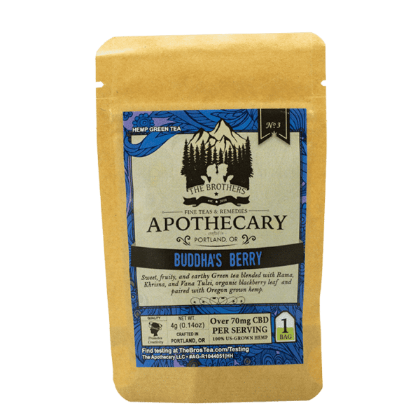1 Pack of Buddha's Berry, CBD Green Tea, by the Brother's Apothecary
