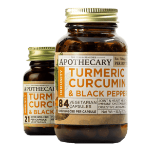 Two Sizes of Immunity, CBD Turmeric, Curcumin and Black Pepper Capsule, by The Brother's Apothecary