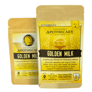 Two sizes of CBD Golden Milk by the Brother's Apothecary