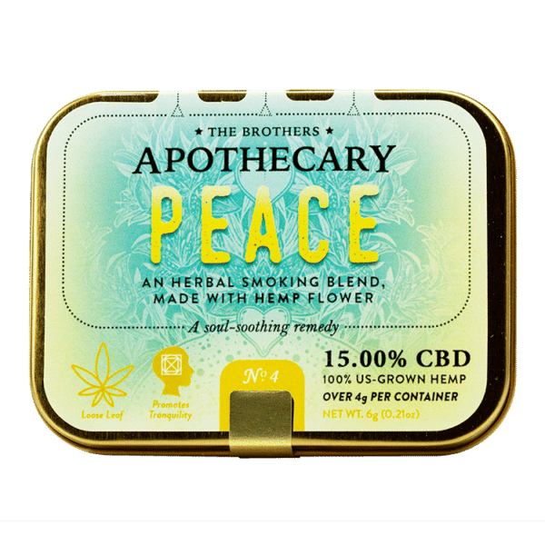 Tin of Peace Hemp CBD Flower by The Brother's Apothecary