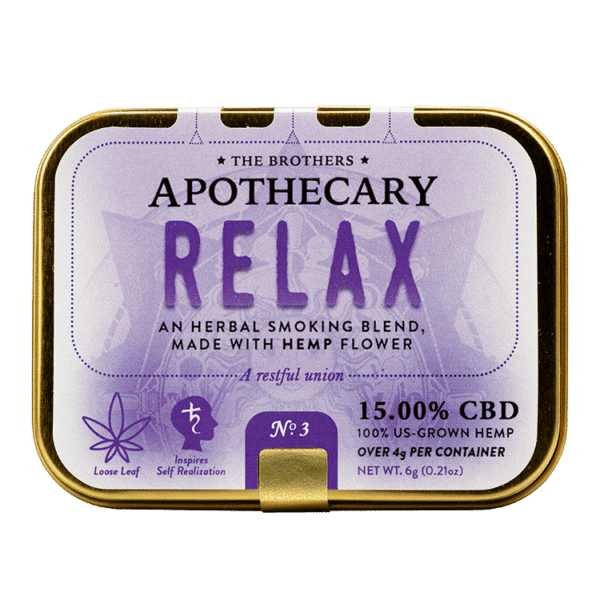 Tin of Relax Hemp CBD Flower