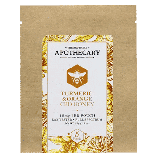5 Pack of Orange Turmeric CBD Honey by the Brother's Apothecary