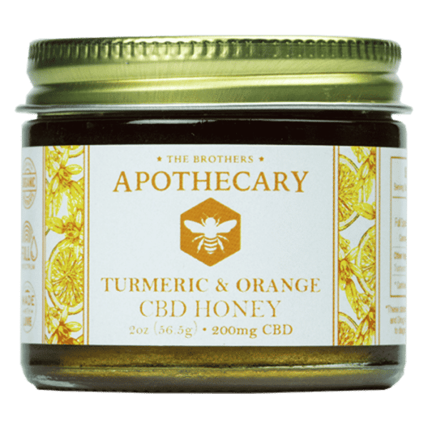 Jar of Orange Turmeric CBD Honey