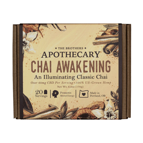 20 pack of Chai Awakening, CBD Chai, by the Brother's Apothecary