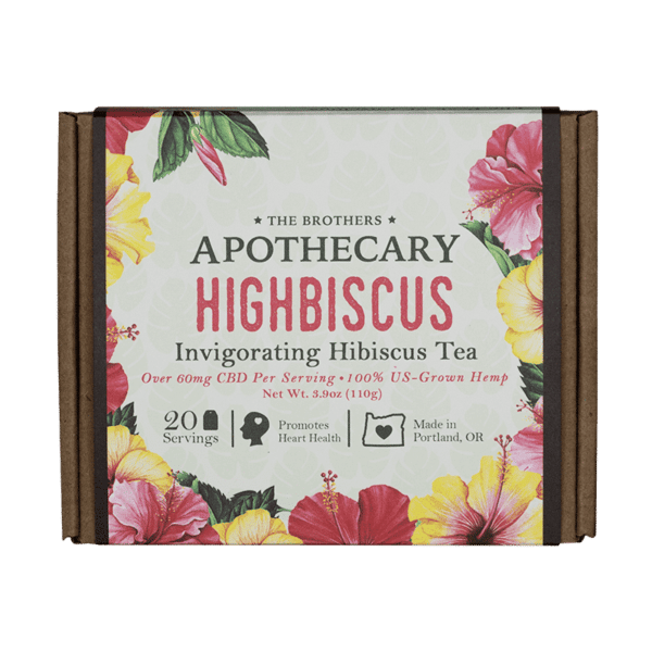 20 Pack of Highbiscus, CBD Hibiscus Tea, by the Brother's Apothecary